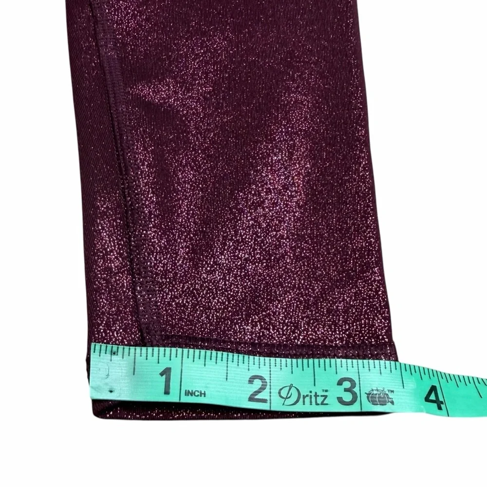 10/$25🦋 Old Navy Active Go Dry Maroon & Gold High Rise Compression Leggings - XS